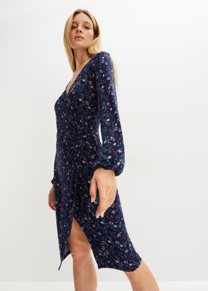 Kleid in Wickeloptik