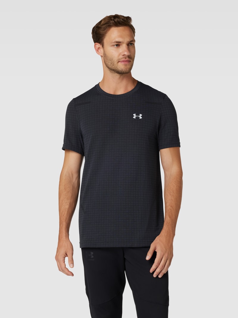 T-Shirt mit Label-Print in schwarz