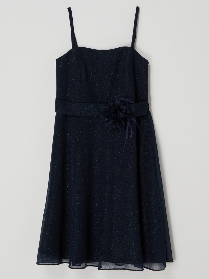 Kleid mit Glitter-Effekt in marineblau
