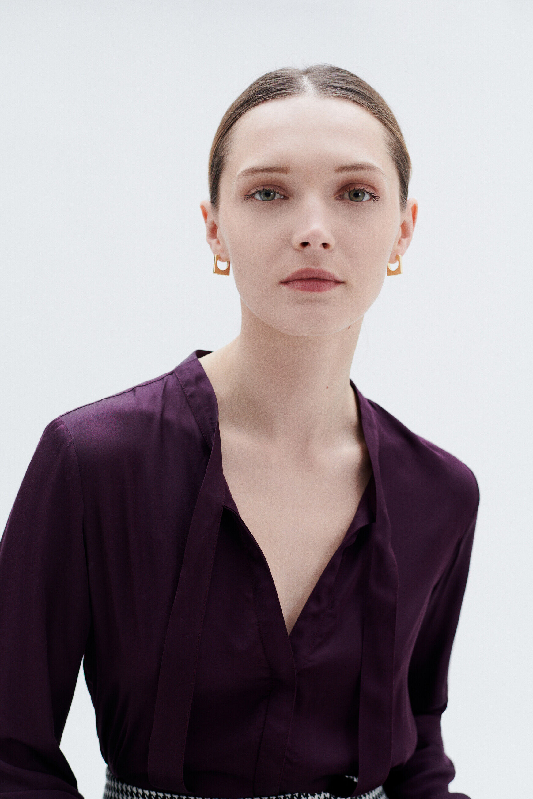 Chemise cecile prune femme