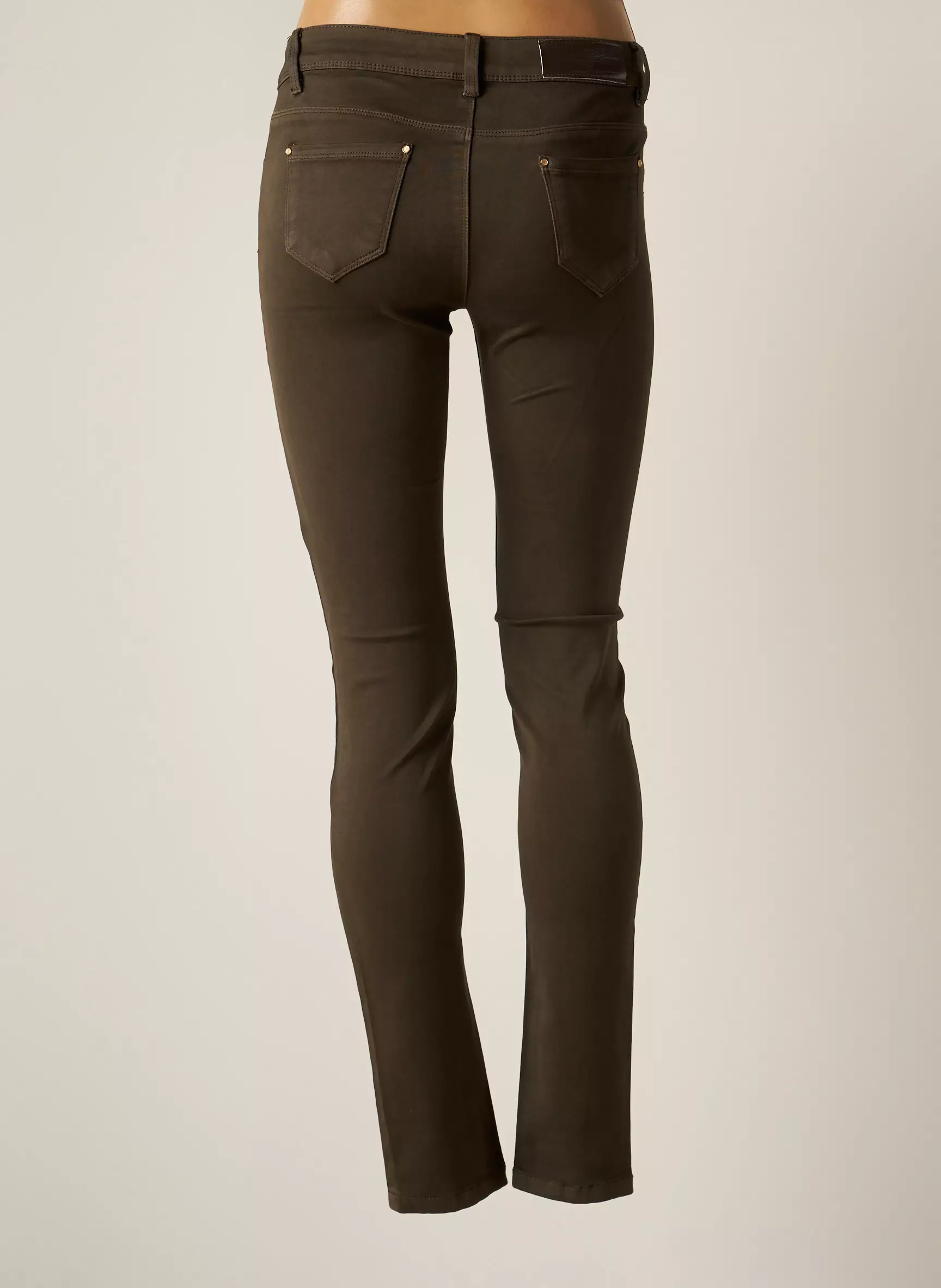 R Display Pantalons Slim Femme couleur vert
