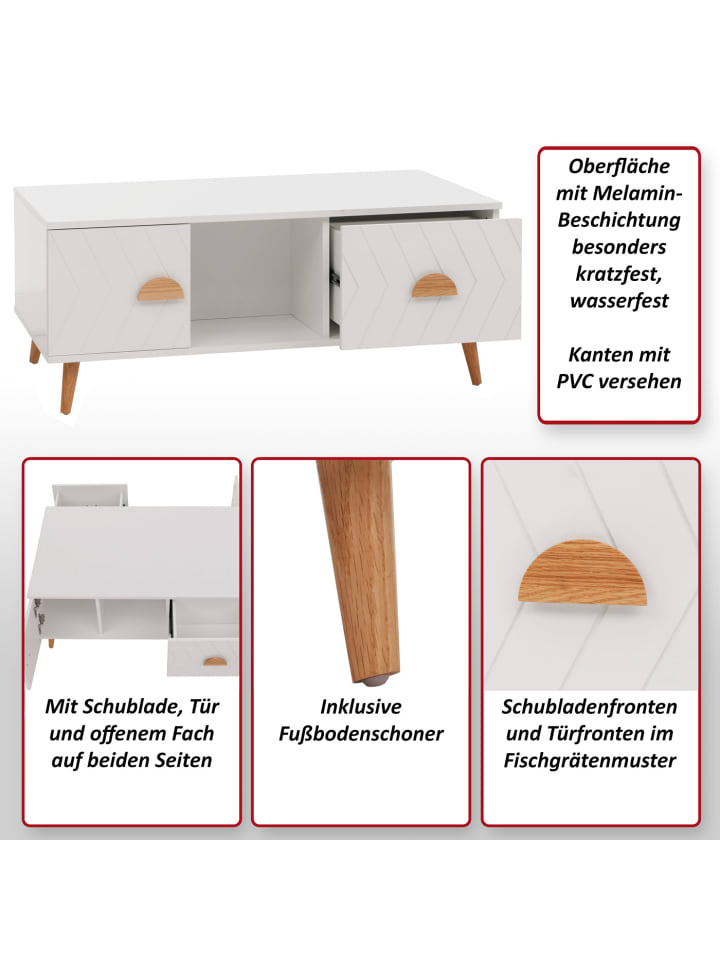 MCW Couchtisch N89, Weiß günstig kaufen onesize