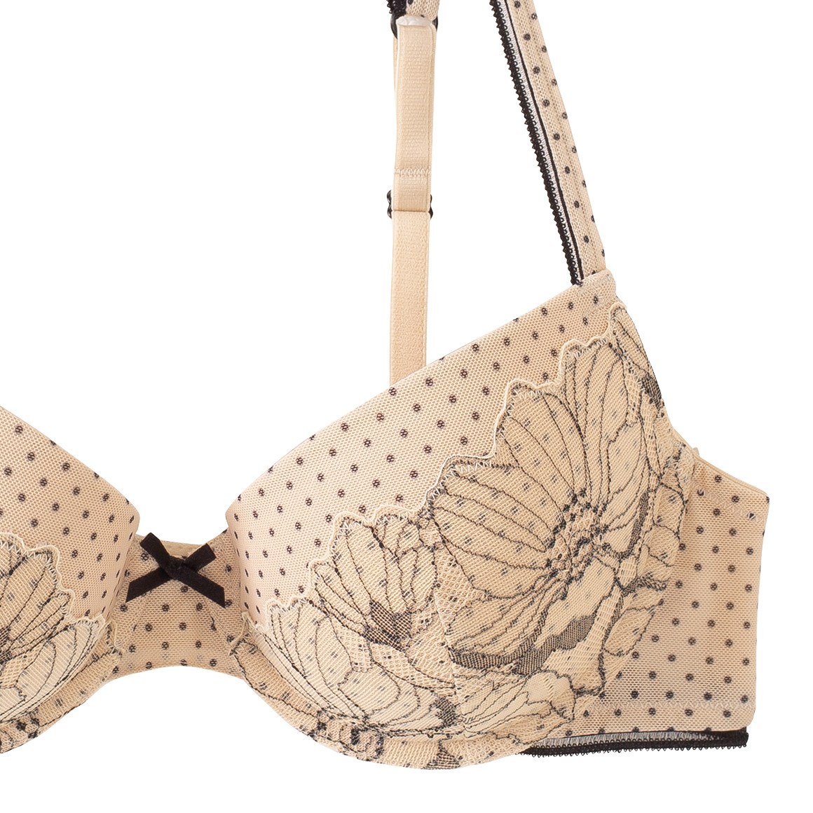 Damen Push-Up-BH mit floraler Spitze