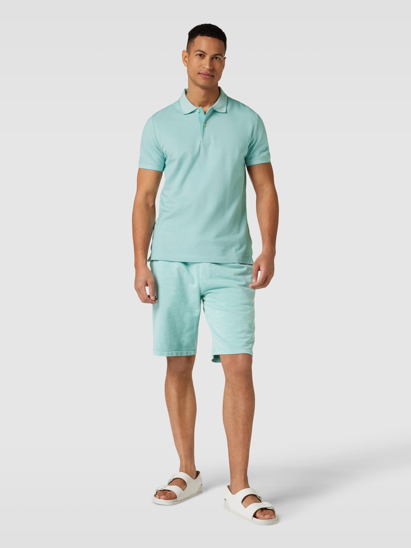 Sweatshorts mit Tunnelzug Modell 'Washer' in türkis