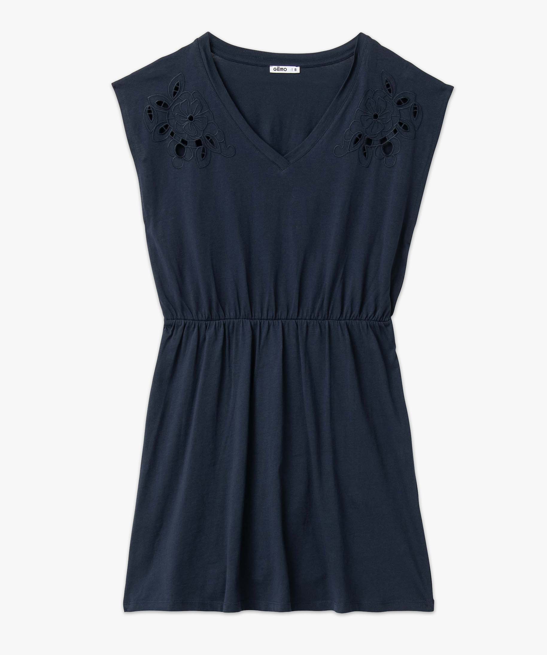 Robe courte sans manches en maille femme bleu | GEMO