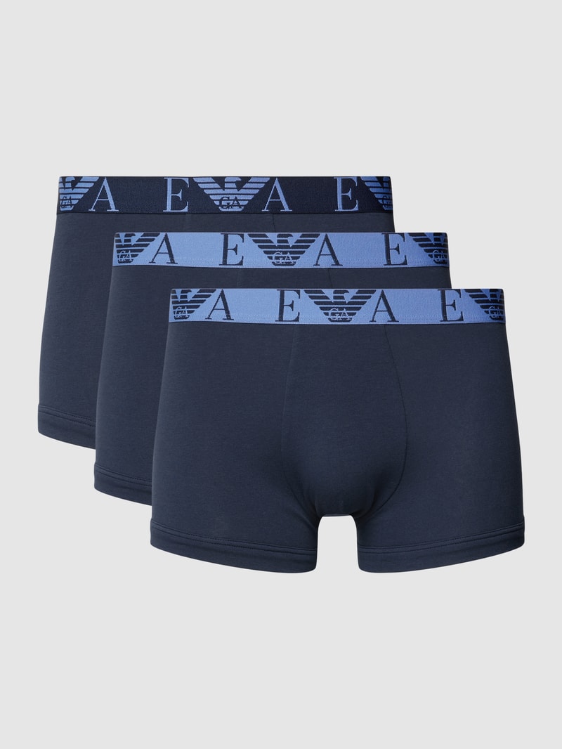 Trunks im unifarbenen Design im 3er-Pack in dunkelblau