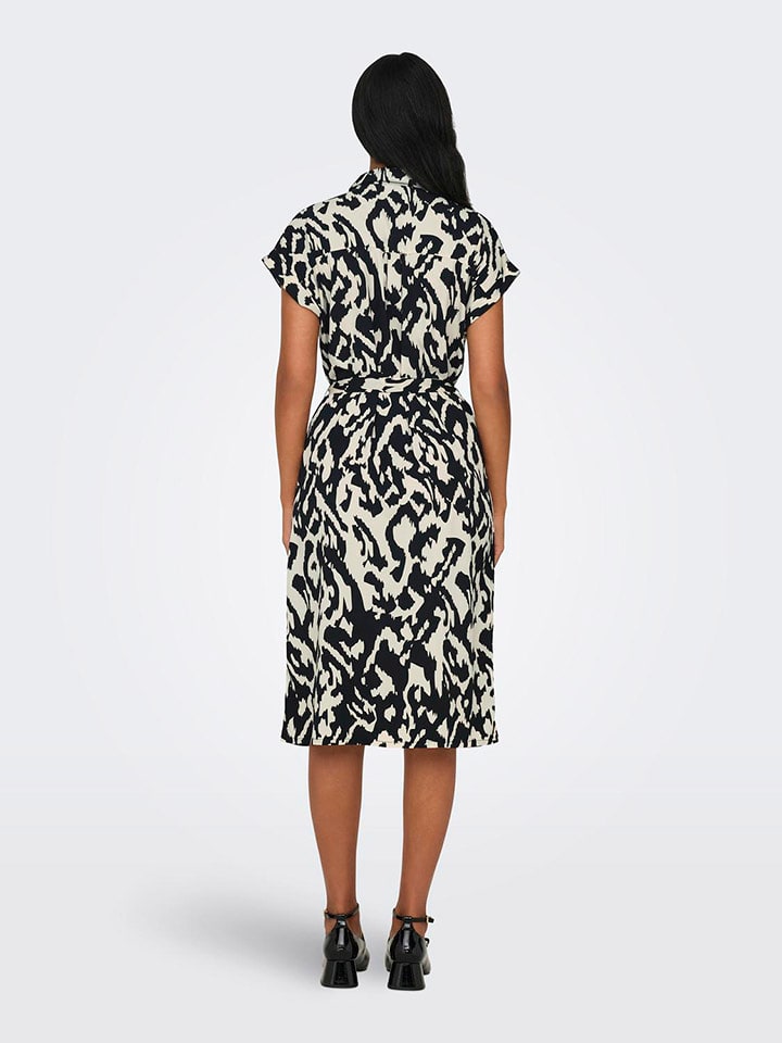 ONLY Kleid in Beige/ Schwarz günstig kaufen