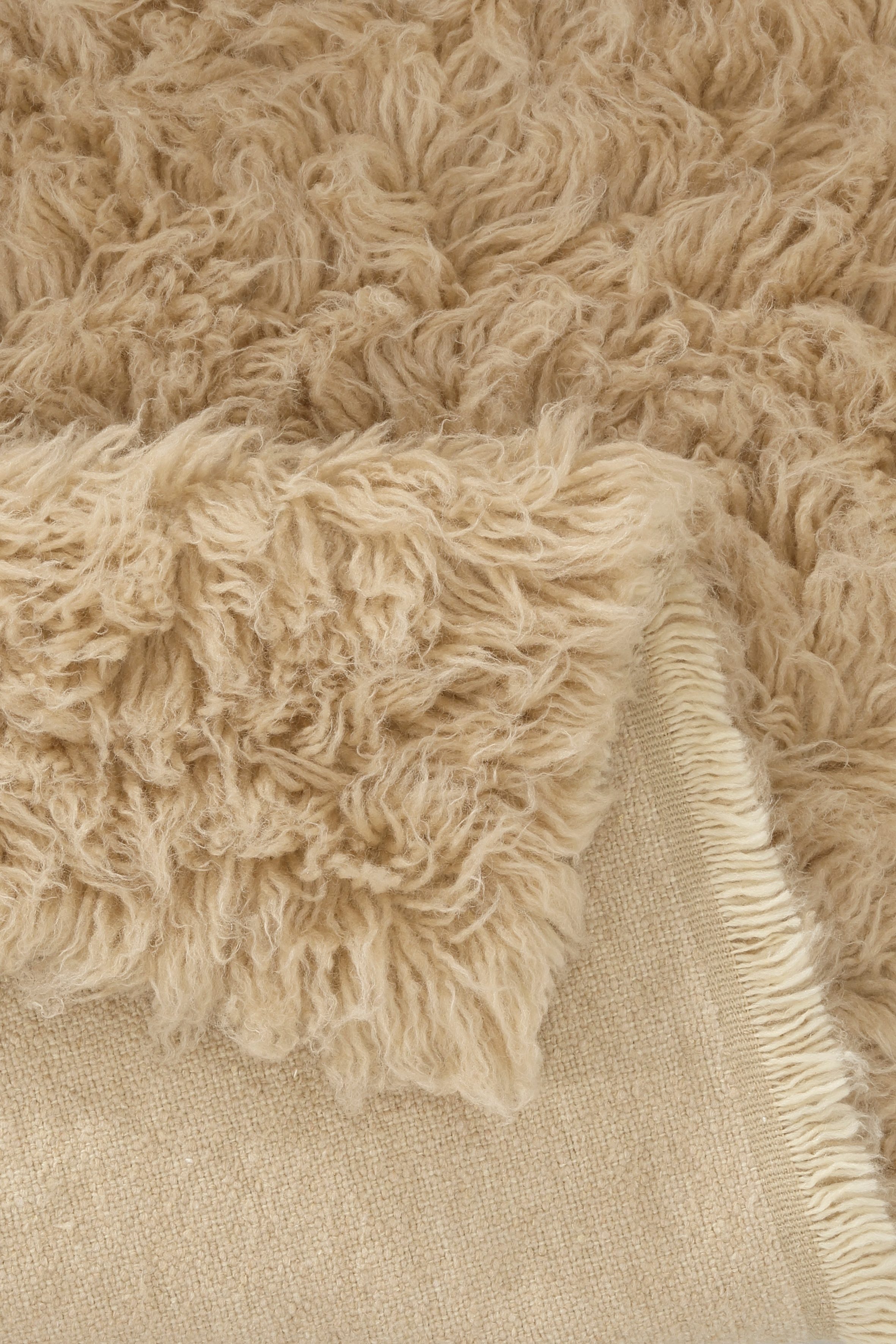 Bettumrandung Flokati 1500 g Böing Carpet, Höhe 60 mm, (3-tlg), Bettvorleger, Läufer-Set, Uni-Farben, reine Wolle, handgewebt