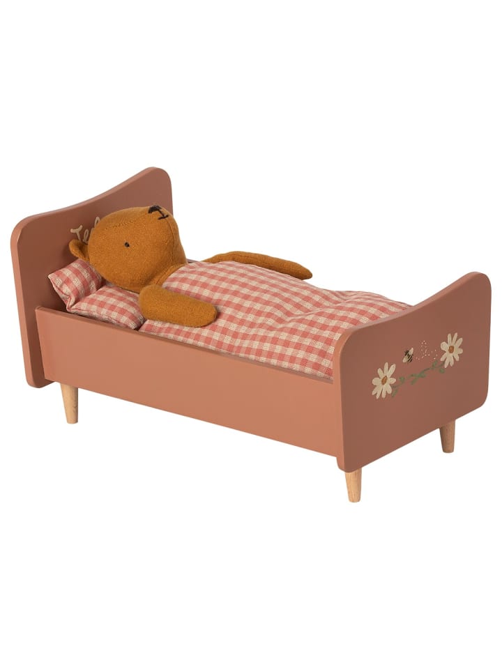 Maileg Bett aus Holz für Teddy Mom mit Blumen 26 cm günstig kaufen onesize