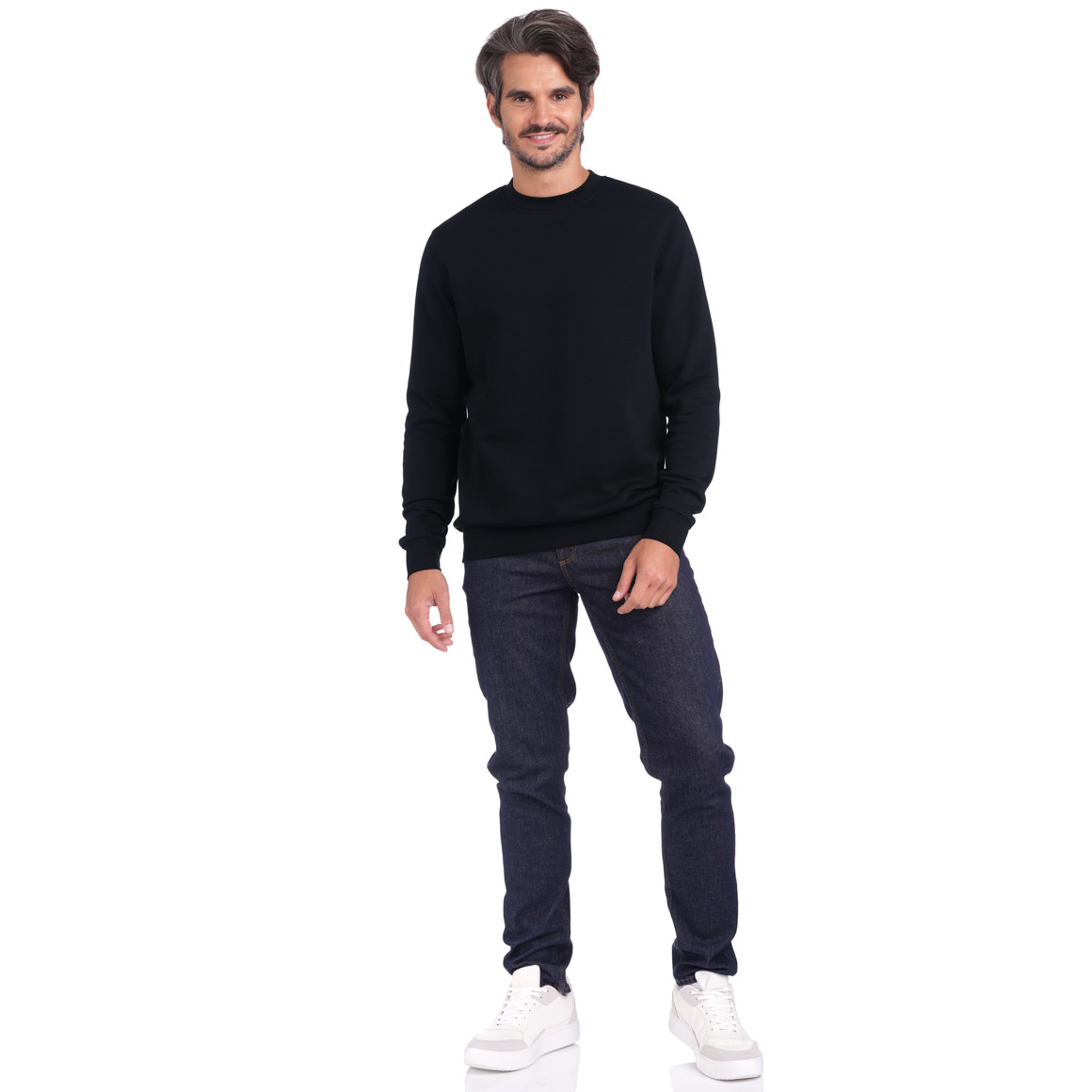 Herren Sweatshirt mit Rundhalsausschnitt