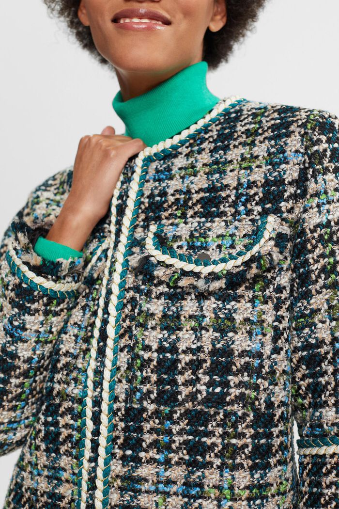 Mehrfarbige Bouclé-Jacke
