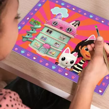 CreArt Gabby's Dollhouse - Malen nach Zahlen für Kinder ab 5 Jahren