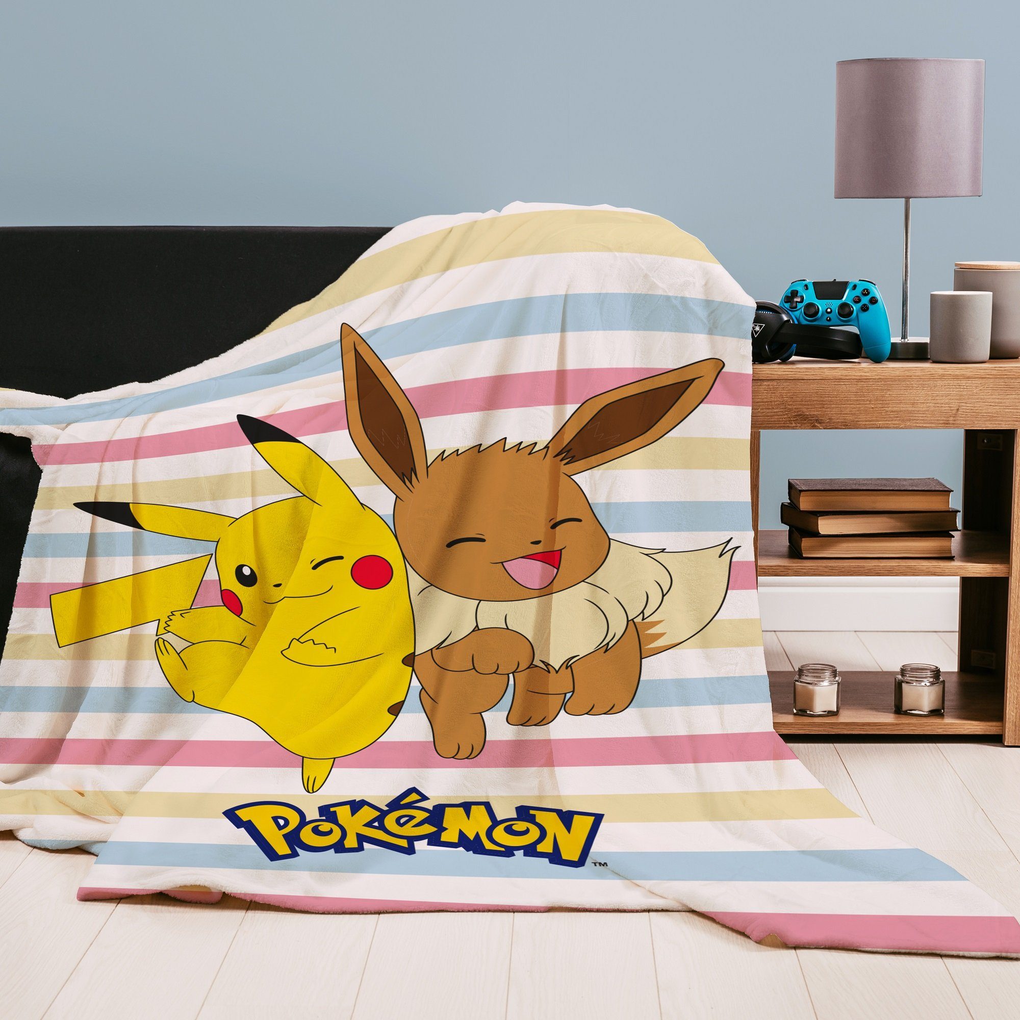 Kinderdecke Super flauschige Pokemon Kuscheldecke 