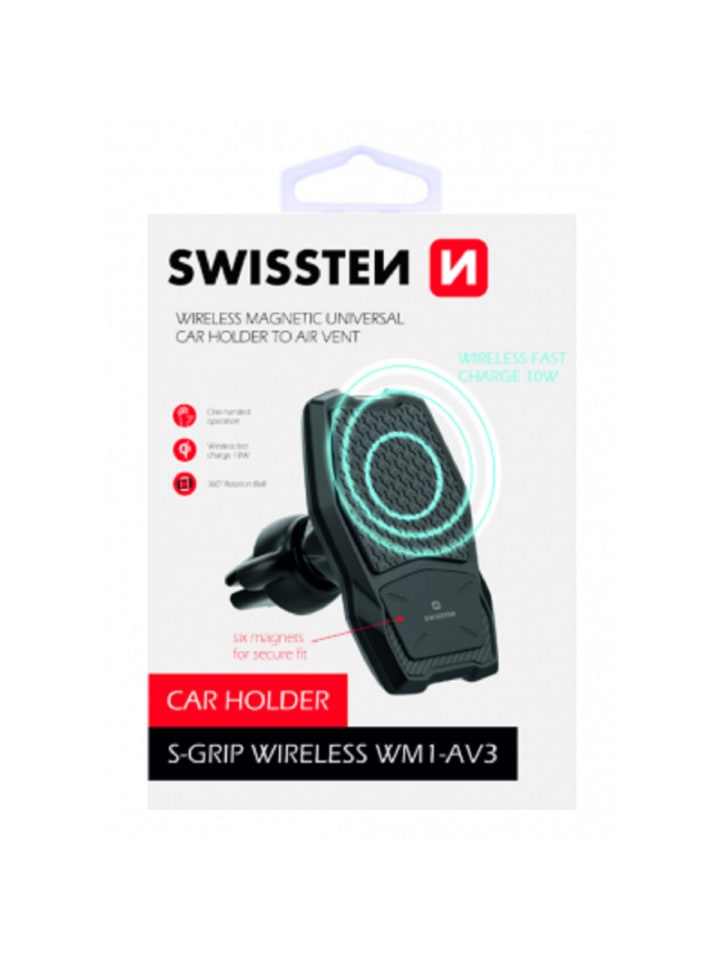 Swissten 15W Wireless Car Charger Inklusive Micro-USB für einfache Nutzung in schwarz günstig kaufen 20 cm
