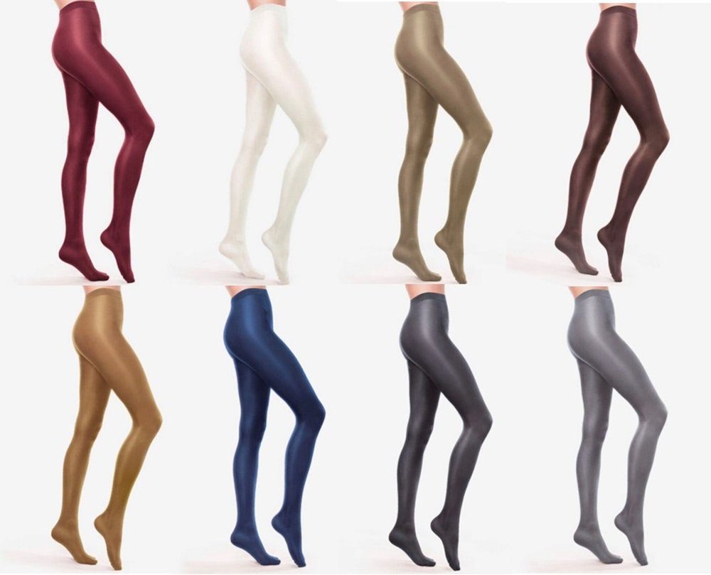 Lycille Strumpfhose blickdichte Strumpfhose für Damen aus Mikrofaser 100 Den SCHWARZ 100 DEN (1 Stück) blickdicht, glänzend, elegant, modern, stylisch, schwarz