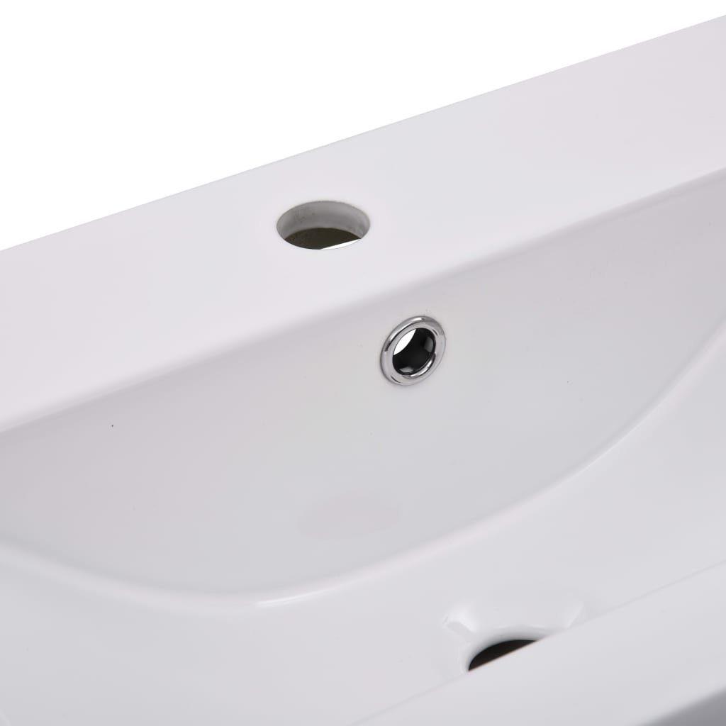 vidaXL Waschbecken Einbauwaschbecken 81x39,5x18,5 cm Keramik Weiß