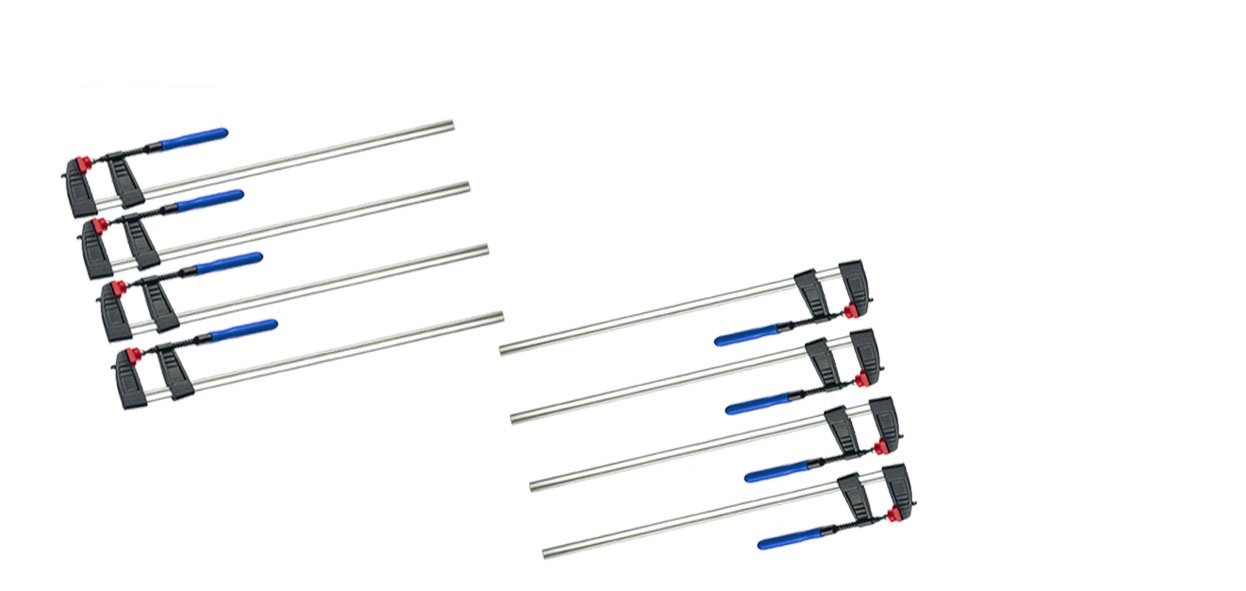 Vago-Tools 8x Schraubzwinge 800 x 120 mm Klemmzwinge Schnellspannzwinge Zwingen