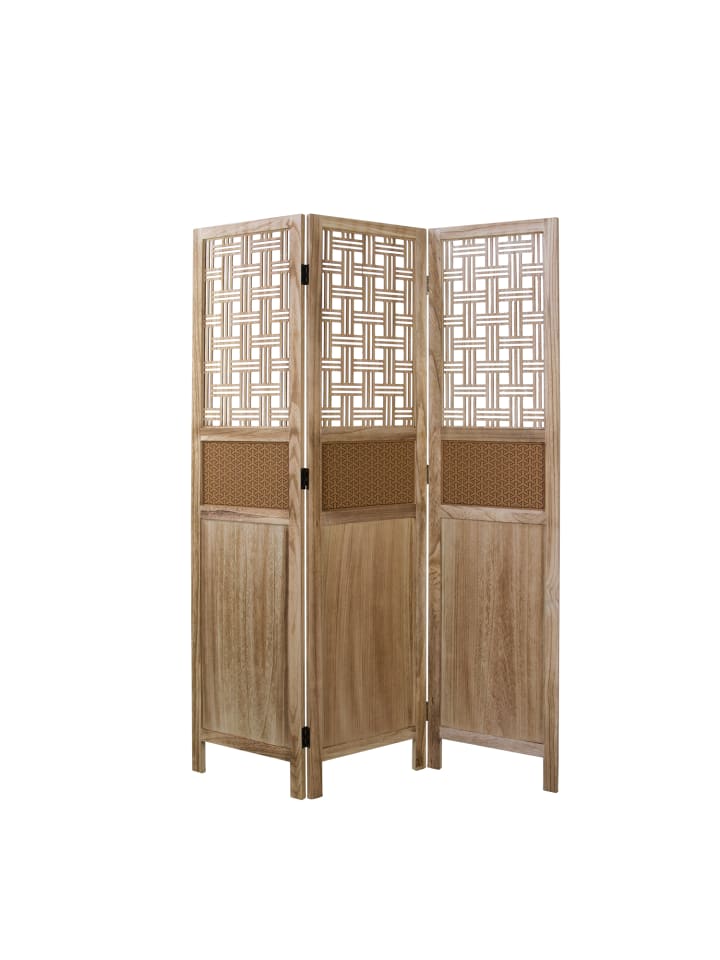 Homestyle4u 3-tlg. Paravent in Braun 120x170 günstig kaufen onesize