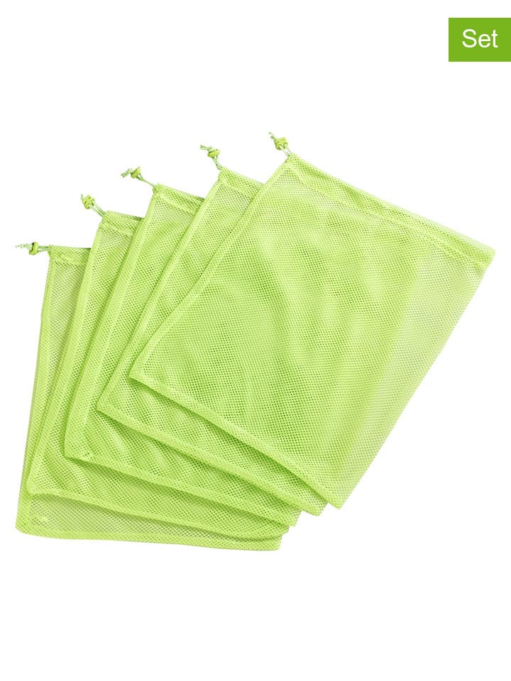 Wenko 5er-Set: Obst- & Gemüsebeutel in Grün - (L)35 x (B)30 cm günstig kaufen onesize