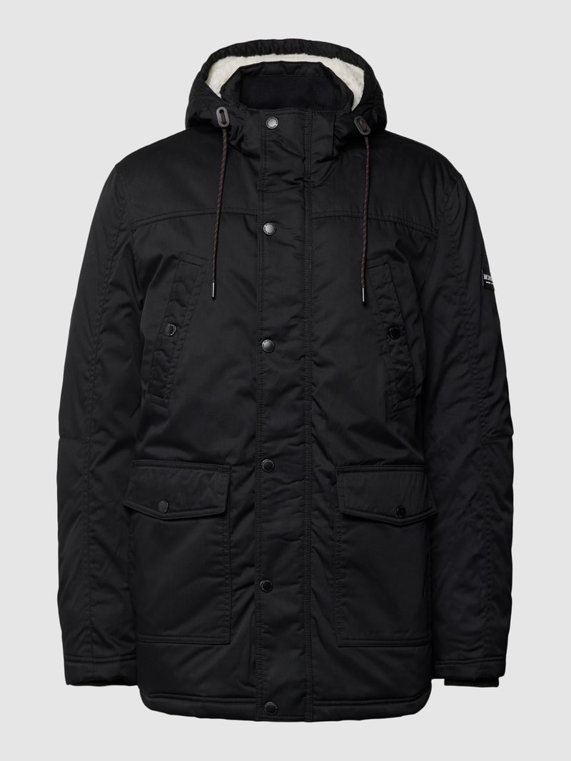 Jacke mit Druckknopfleiste Modell 'CHESTER' in schwarz