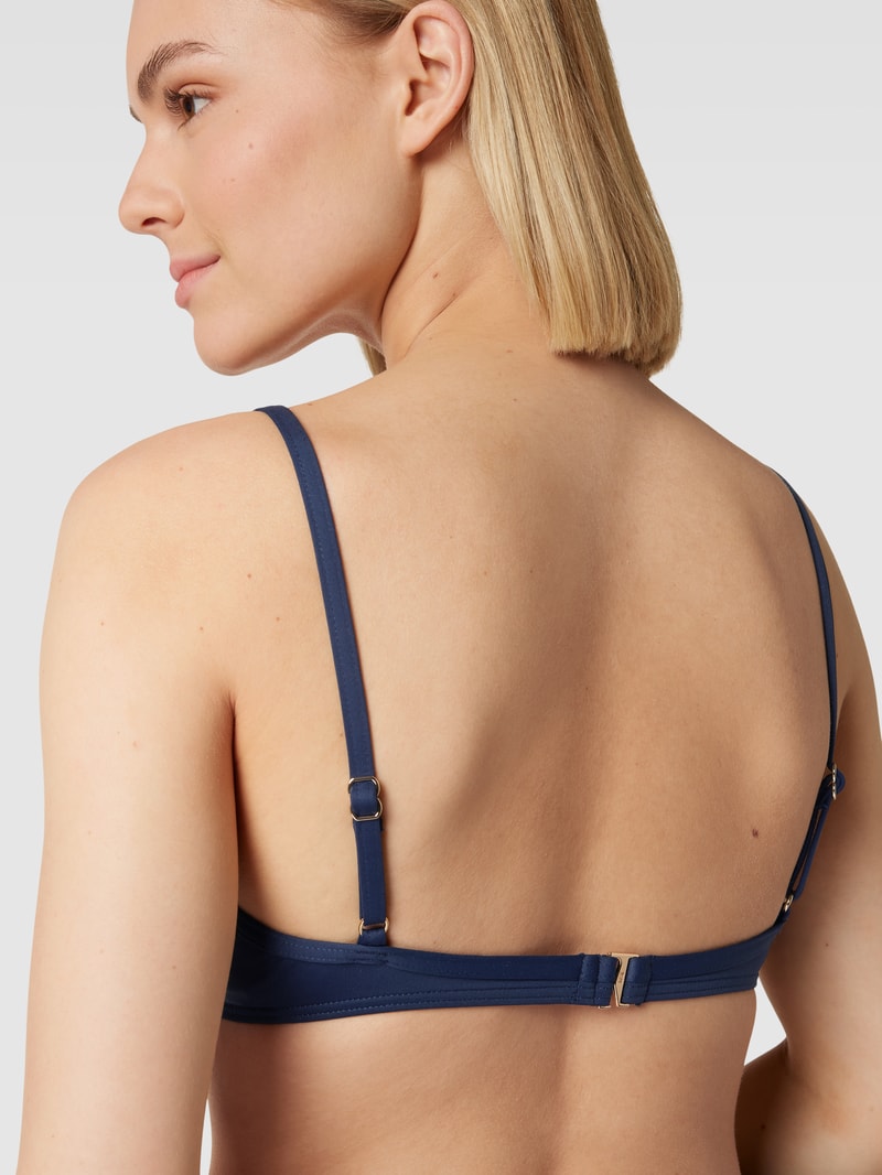 Bikini-Oberteil mit eingearbeiteten Bügeln in marineblau