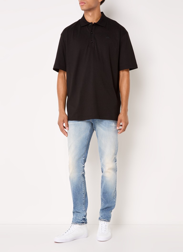 Polo Diesel T-Vort-Megoval-D de corte regular com bordado do logotipo