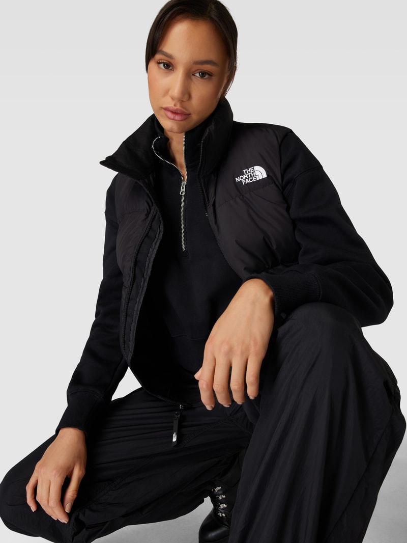 Steppweste mit Label-Stitching Modell 'Saikuru' in schwarz