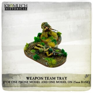Weapon Team Tray (for one prone model and one model on 25mm round base) (5)
