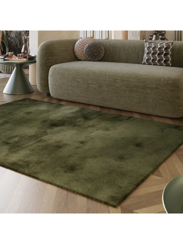 ESPRIT Hochflorteppich Alice in Oliv Grün günstig kaufen