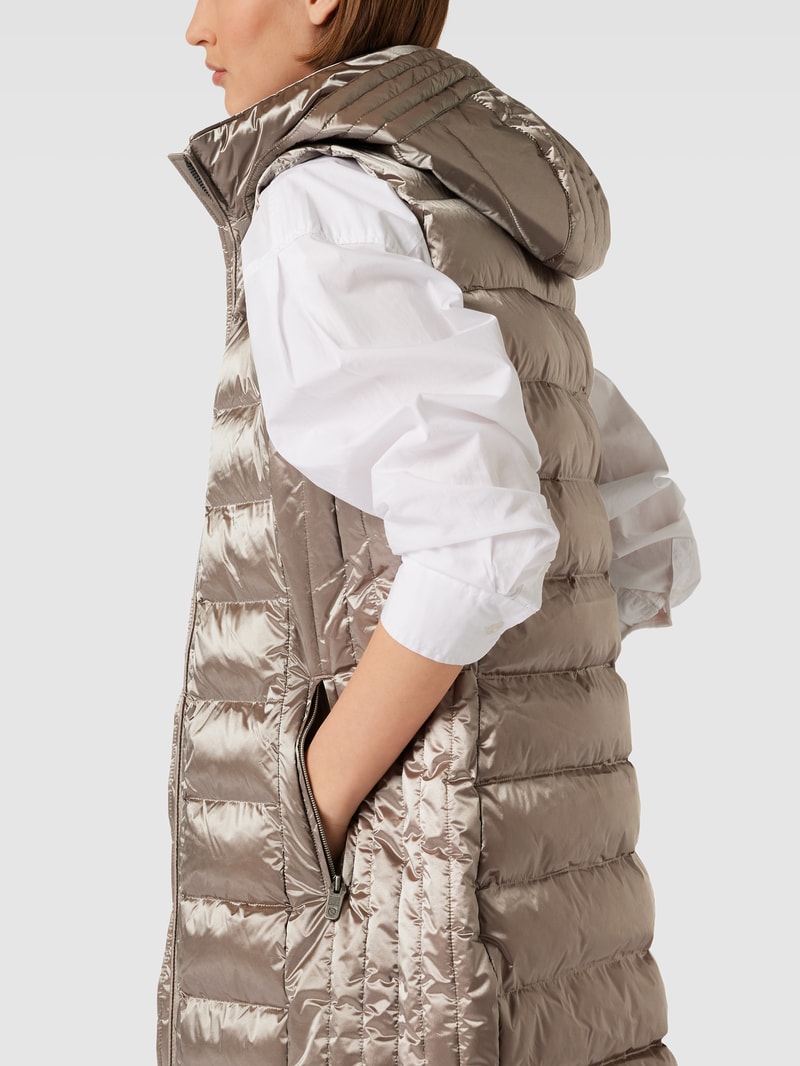 Steppweste mit Zweiwege-Reißverschluss Modell 'HIGHCLASS' in beige