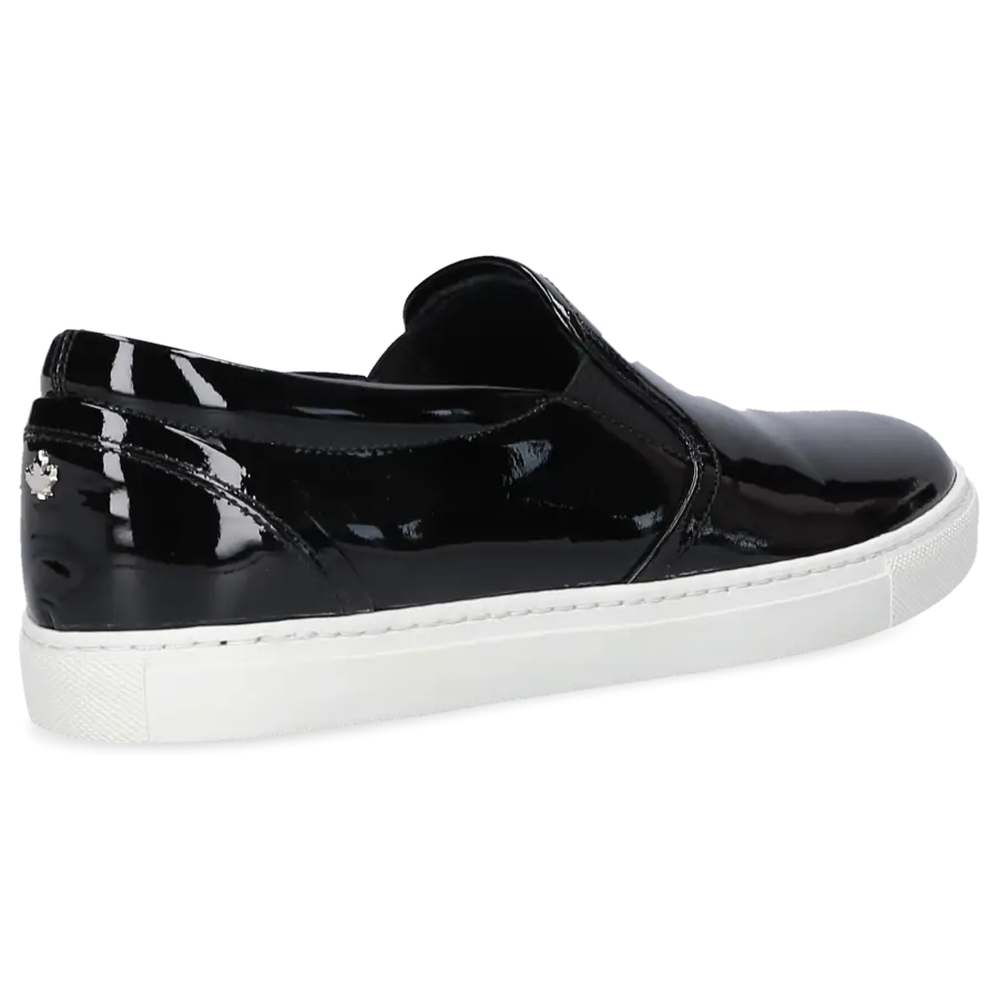 Dsquared2 - Slip Ons Kalbsleder Lackleder schwarz - schwarz