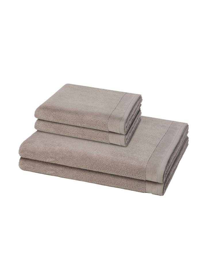 Möve 2 X Handtuch 2 X Duschtuch im Set Premium in Cashmere günstig kaufen 4