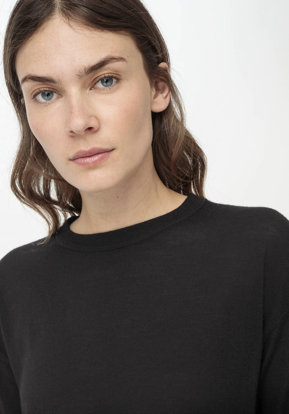 Rundhals-Pullover aus reiner Bio-Merinowolle