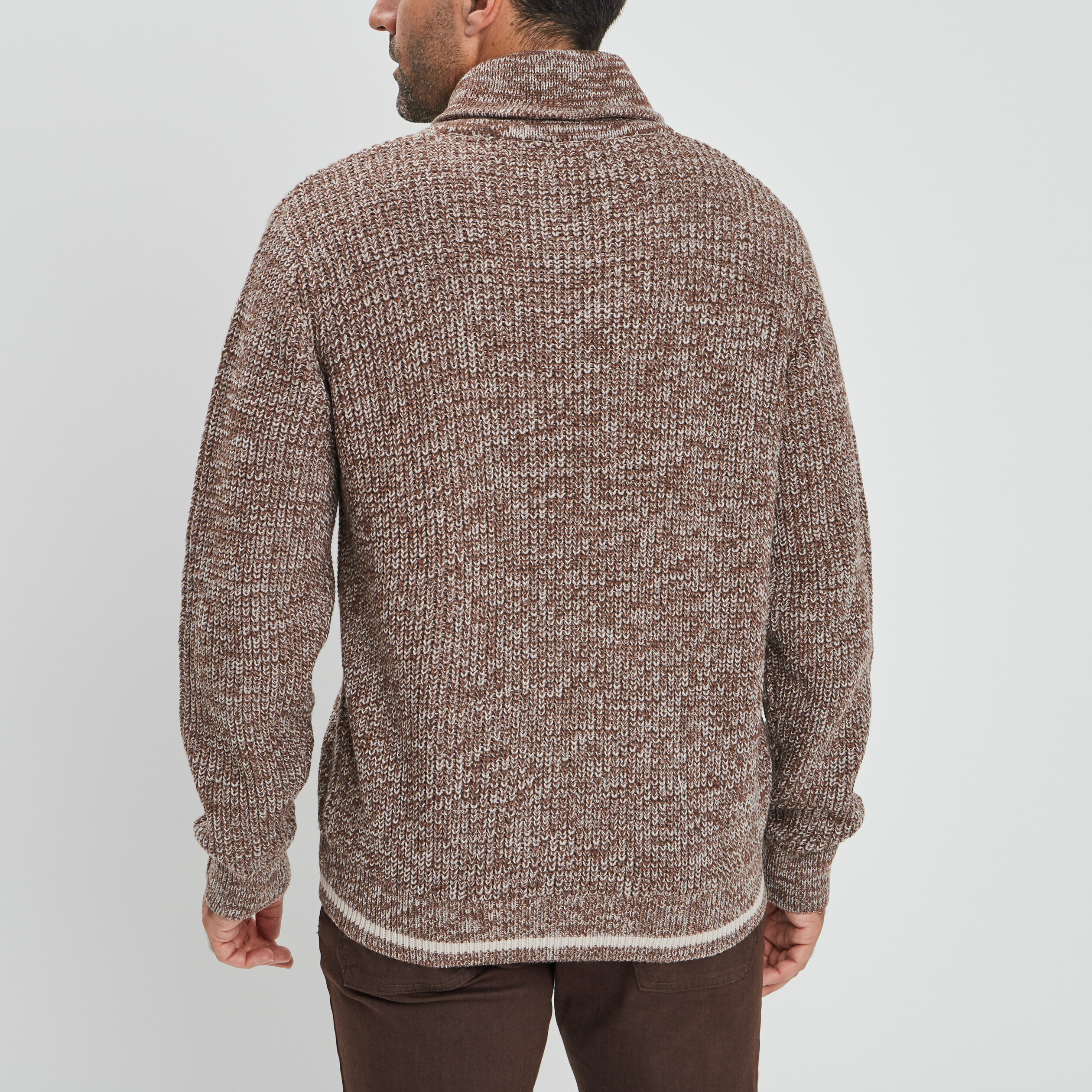 Pull manches longues taupe homme | La Halle