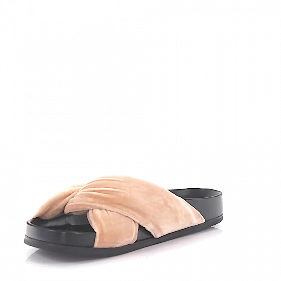 Chloé - Riemchensandalen Samt beige - beige