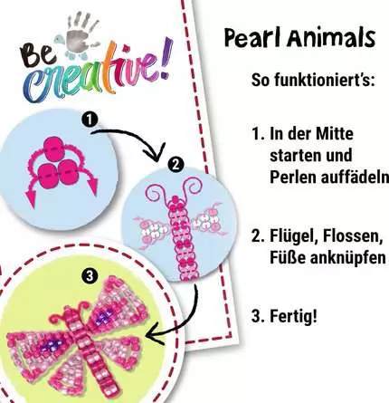 Perlentiere - Bastelset für Kinder ab 6 Jahren