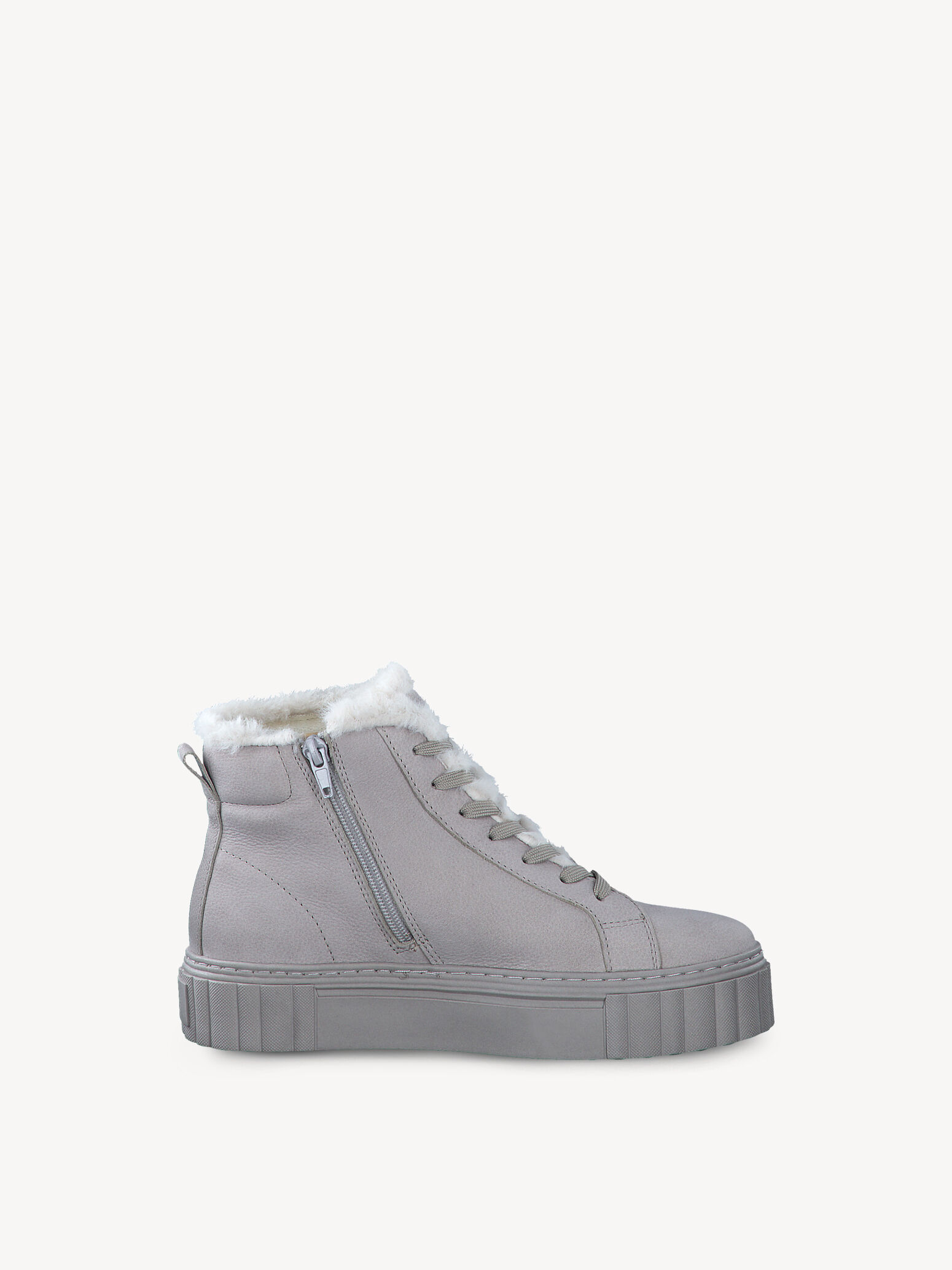 Bottine en cuir - gris doublure chaude