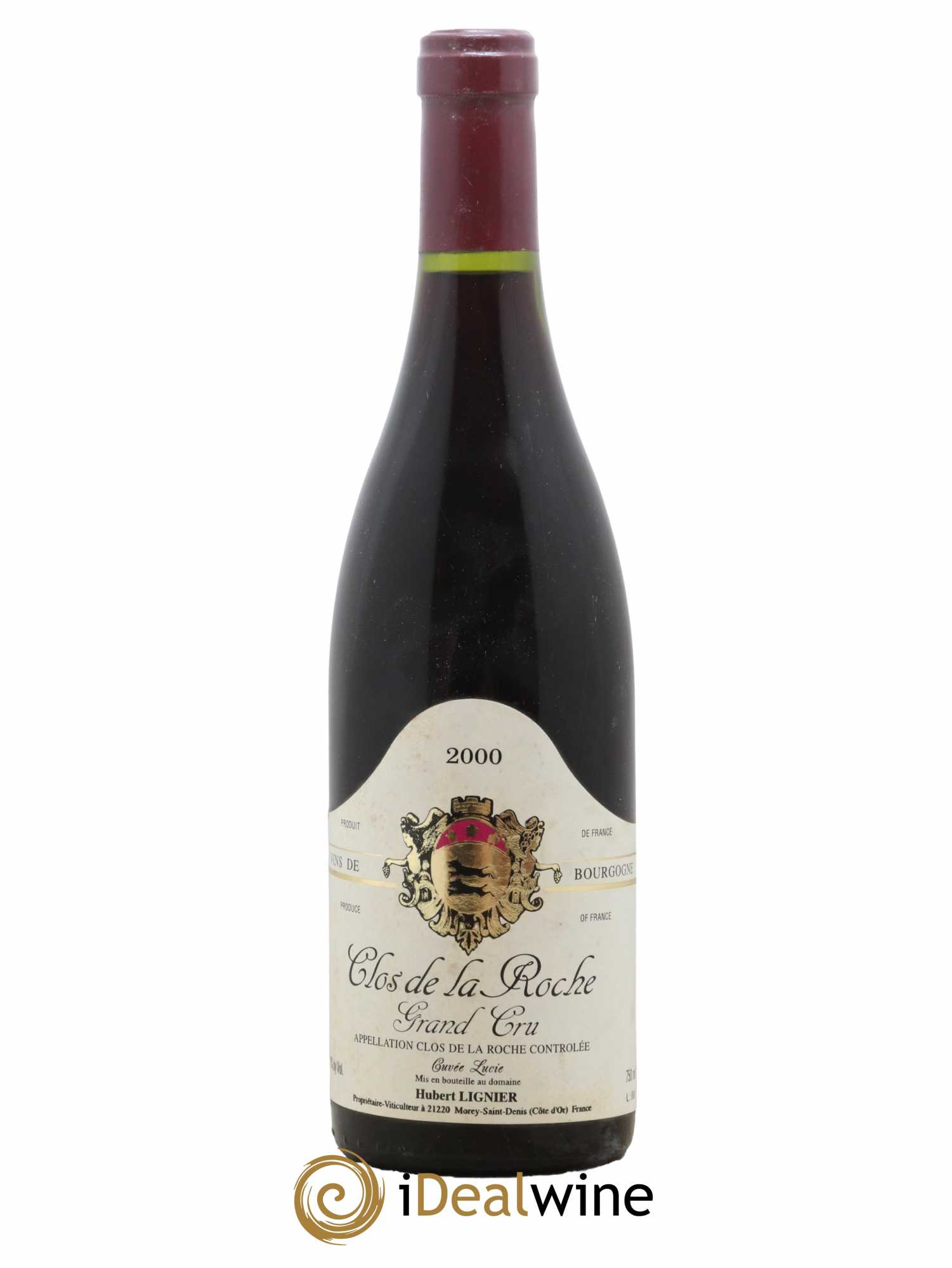 Clos de la Roche Grand Cru Hubert Lignier (Domaine) Cuvée Lucie 2000 - Lot de 1 Bouteille