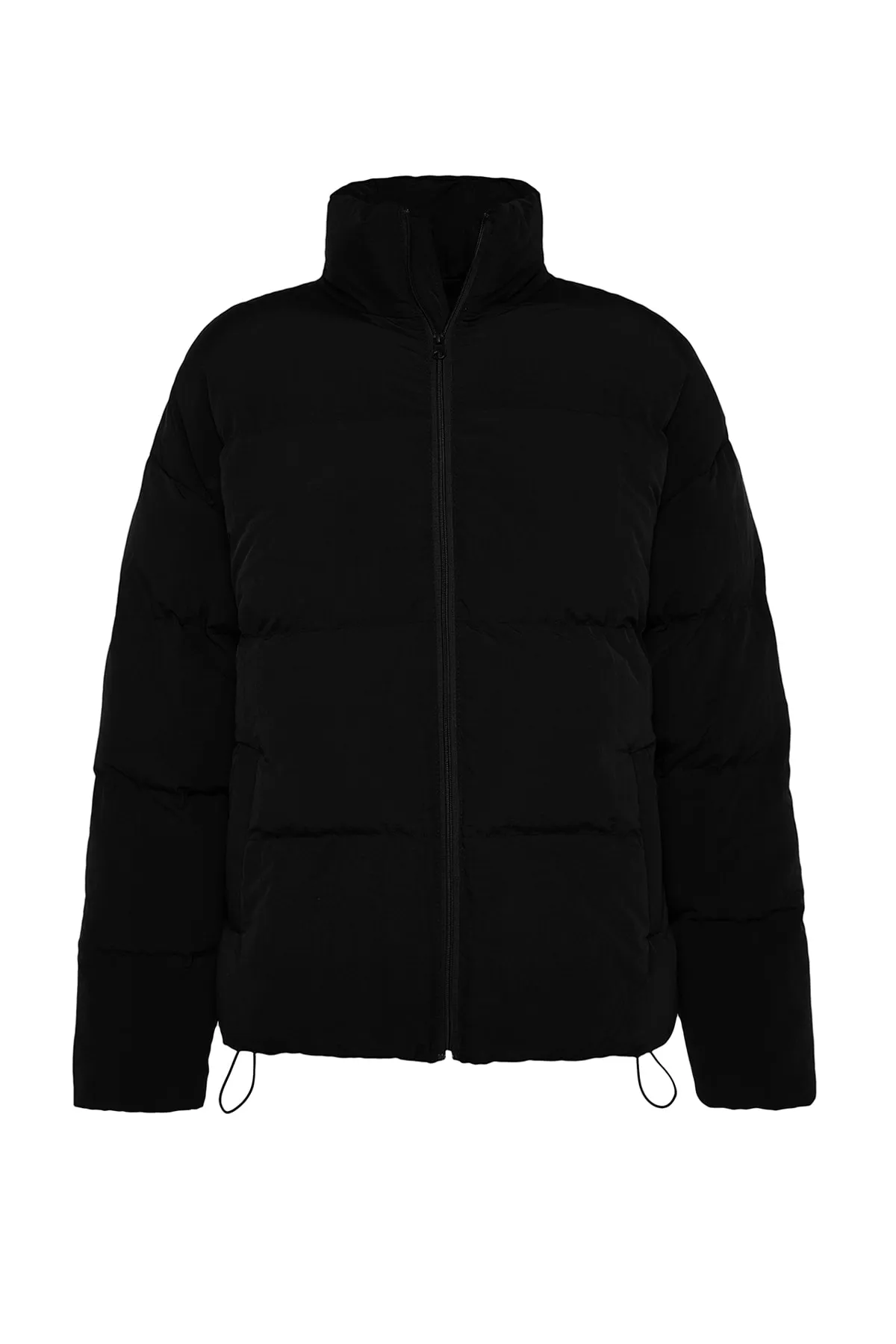 Trendyol Collection  Schwarze Unisex-Pufferjacke in Oversize-Passform mit Stehkragen TMNAW24MO00003