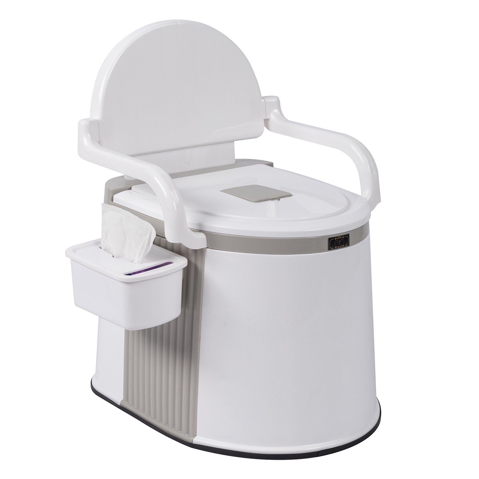 FCH Campingtoilette Tragbare mit Sitz, Deckel, Papierhandtuchbox, Camping