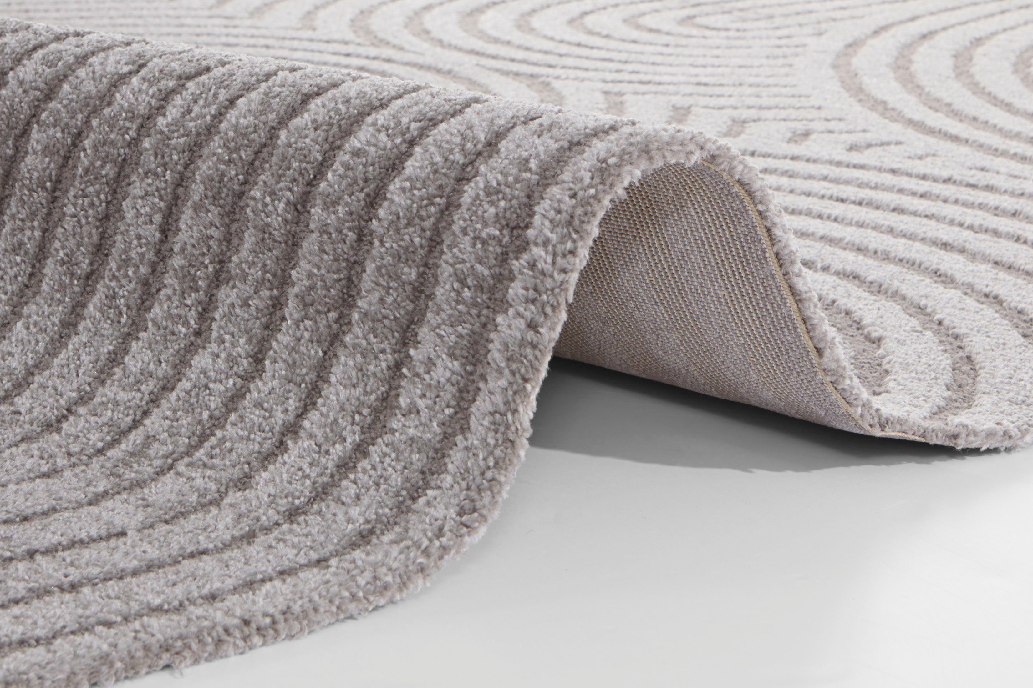Designteppich Panglao, ELLE DECORATION, rechteckig, Höhe: 14 mm, Flauschiger Kurzflor, Hoch Tief Effekt, Modern, Weich, Wohnzimmer