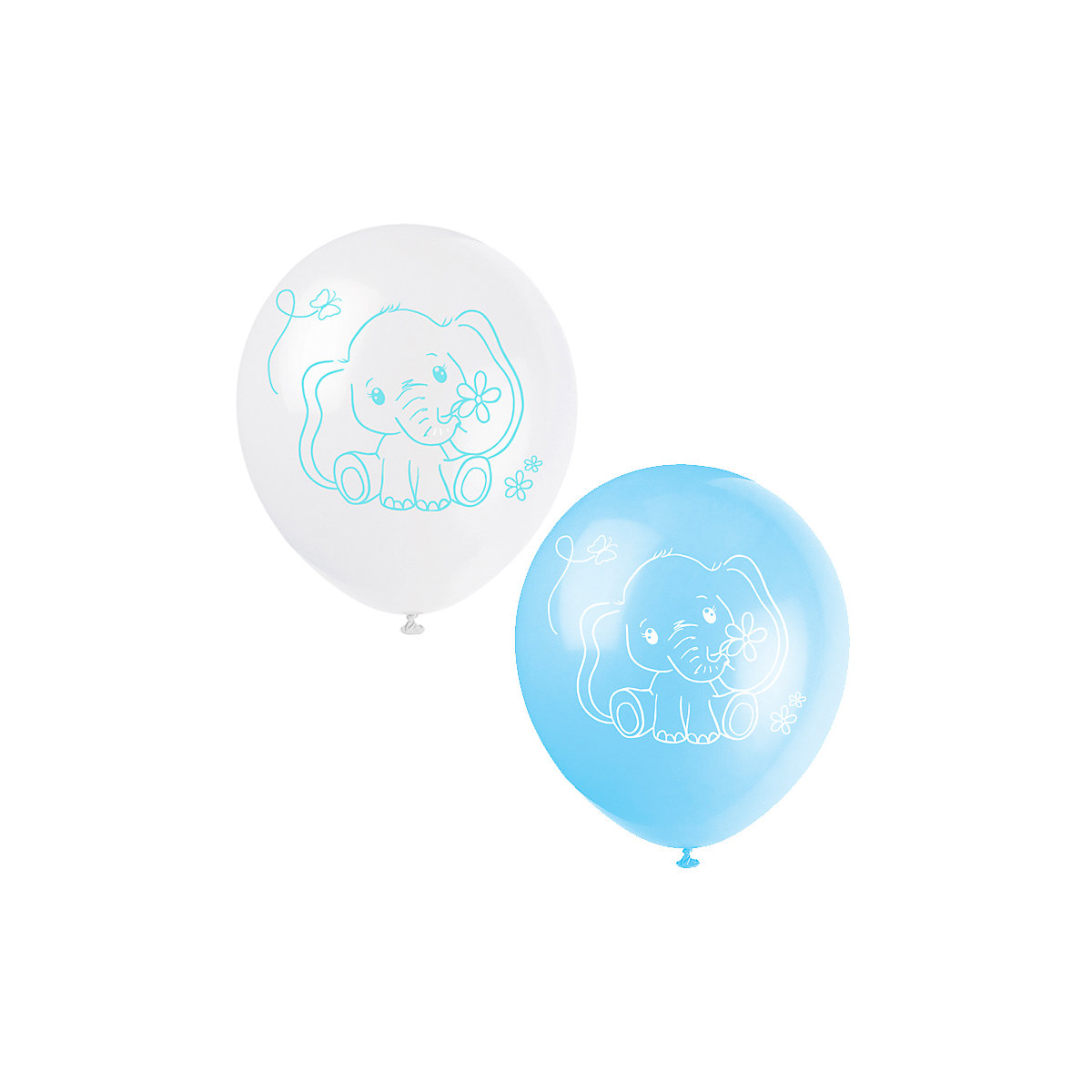 Luftballons Baby Elefant, Latex, 29 cm, 8 Stück