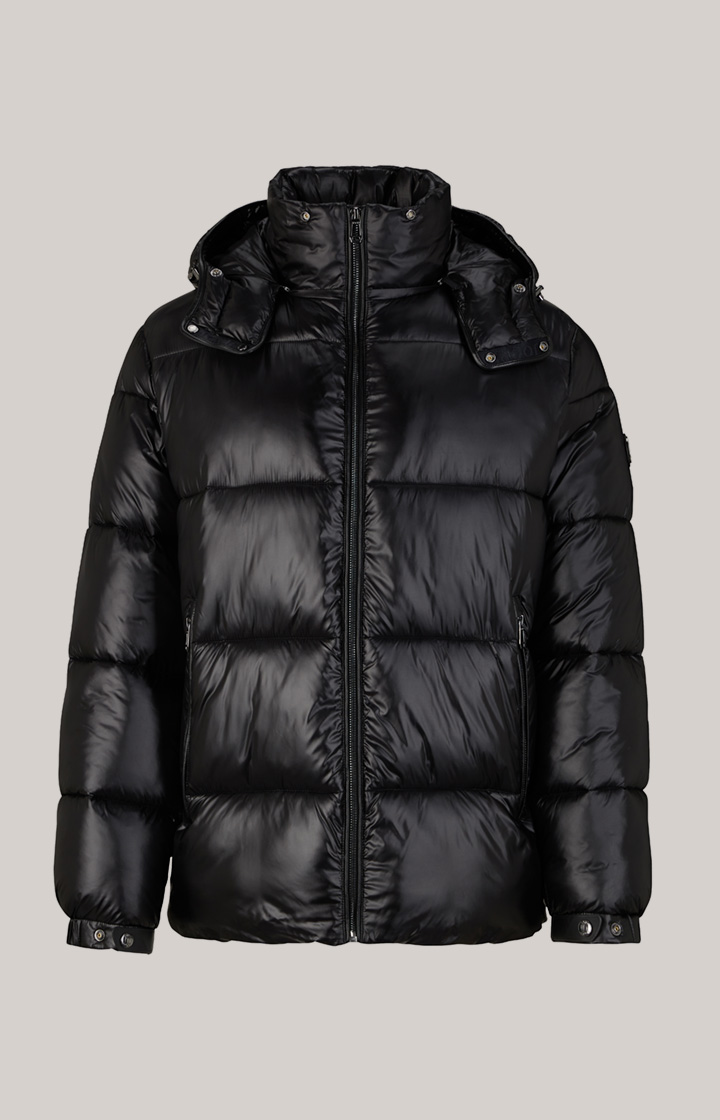 Steppjacke Ambro mit Kapuze in Schwarz