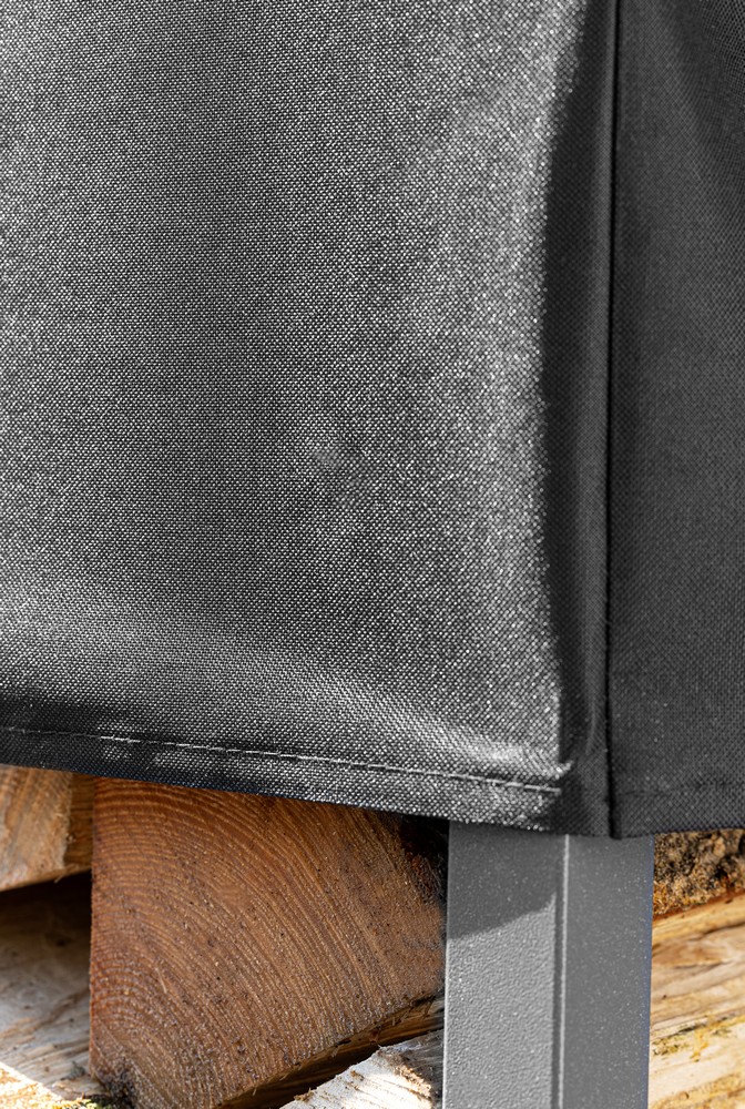 HC Garten & Freizeit Brennholzregal aus Metall mit Abdeckung ca. 113x25x115cm