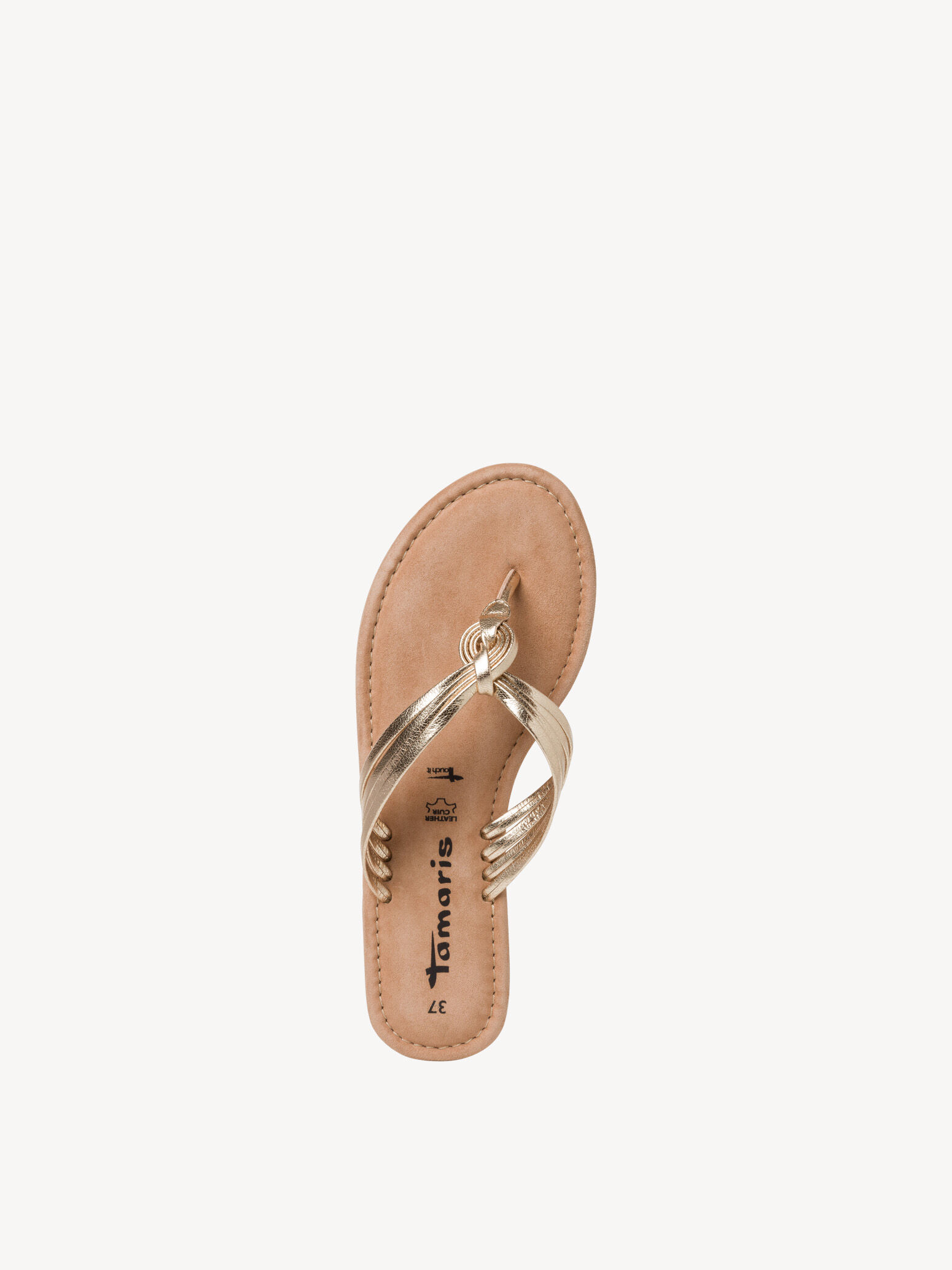 Mule en cuir - métallique