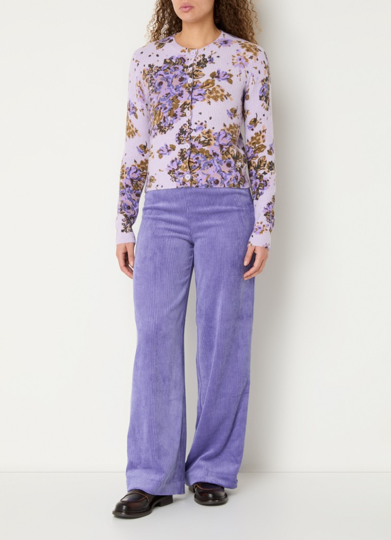 Gilet Benetton en maille fine de laine mélangée à imprimé floral