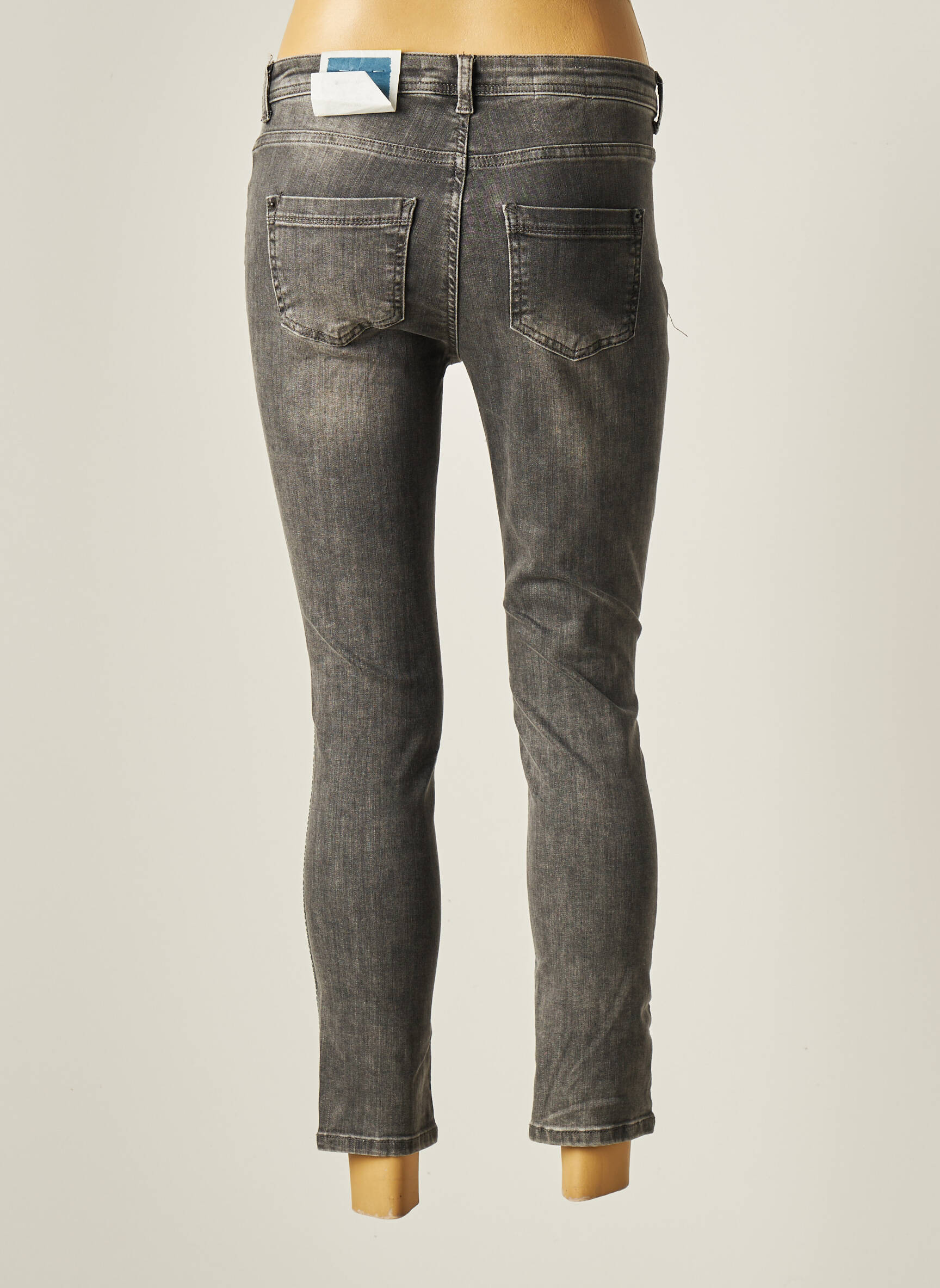Street One Jeans Coupe Slim Femme couleur gris