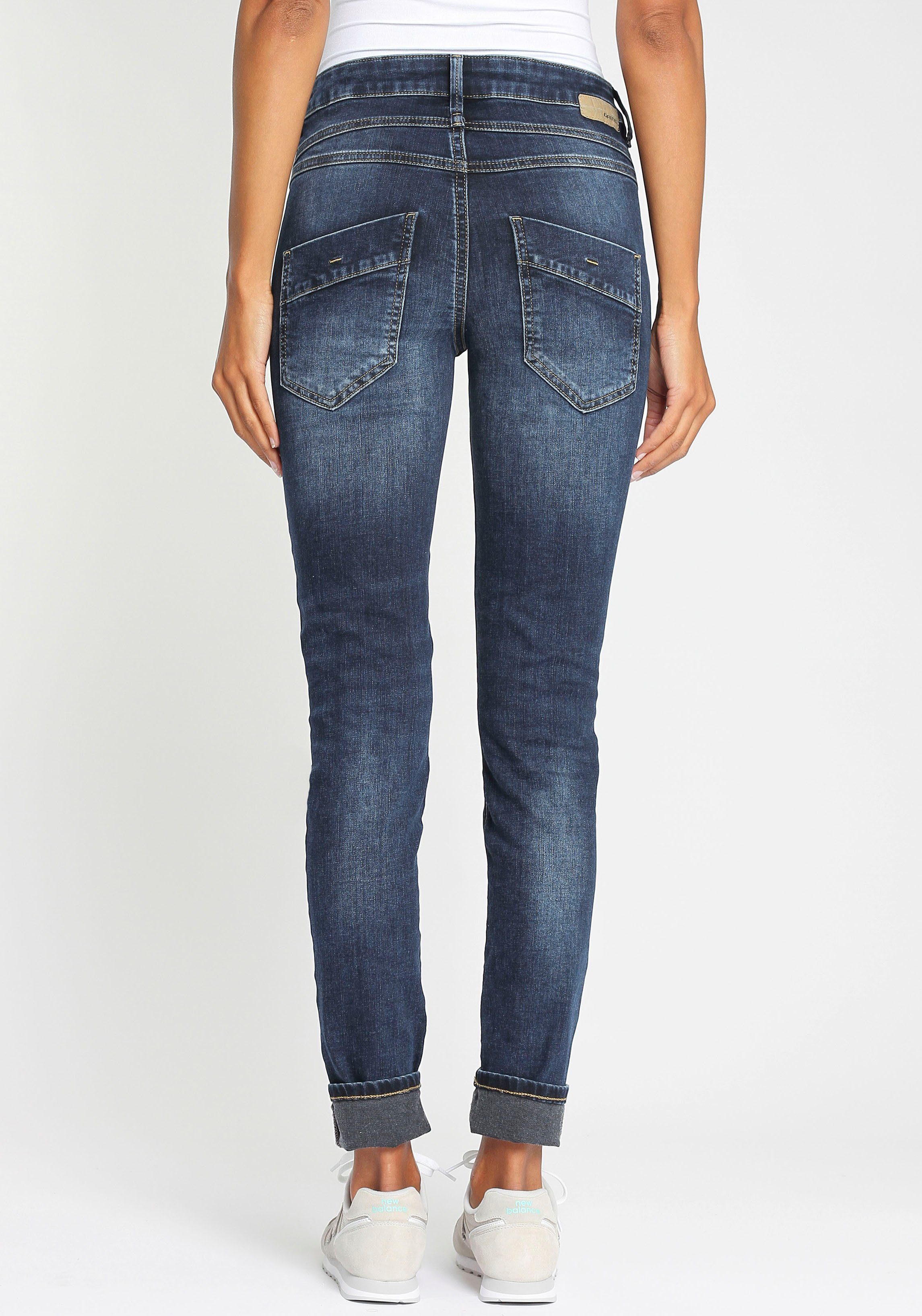 GANG Slim-fit-Jeans 94CARLI mit offener Knopfleiste