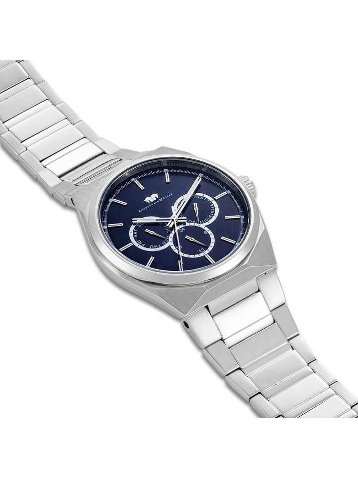 Rhodenwald & Söhne Herren Multifunktionsuhr silber Edelstahl silber in silber günstig kaufen 20 cm