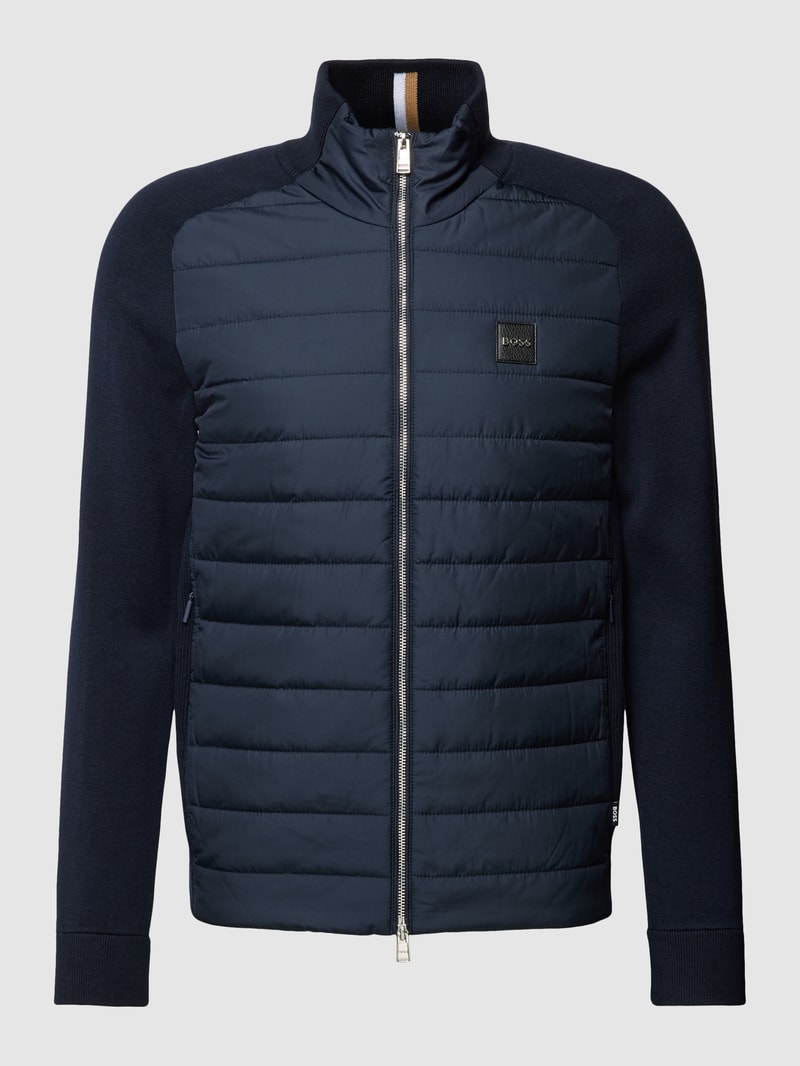 Strickjacke mit Zweiwege-Reißverschluss Modell 'Medesimo' in marineblau